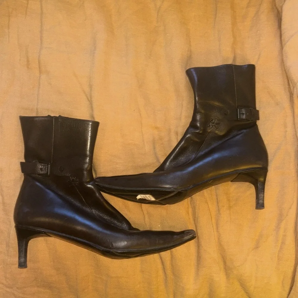 Gucci Brown Leather Heeled Boots - Picture 8 of 12